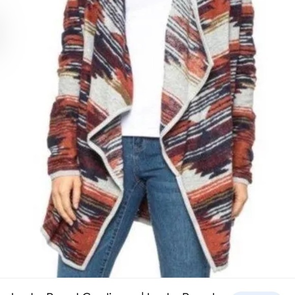 Lucky Brand Aztec Drape Front Sweater NWT Size XS - Picture 3 of 5